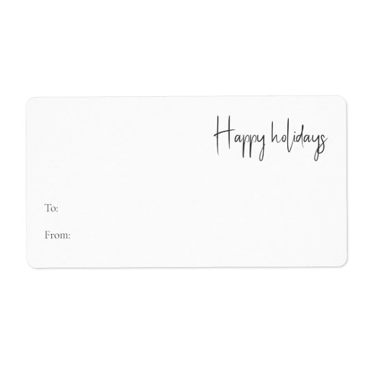 Étiquette Script De Vacances Moderne À De Rectangle Cadeau (Devant)