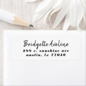 Étiquette Script élégant Bold Beauté Adresse de retour (En situation)