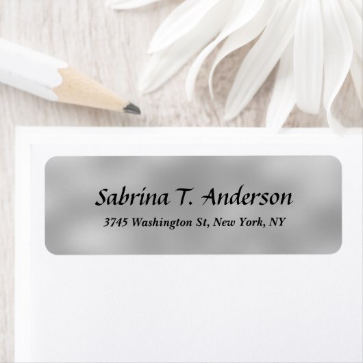 Étiquette Script élégant Gris Créatif Professionnel Élégant (En situation)