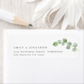 Étiquette Script Eucalyptus Nom de retour informel Adresse (En situation)