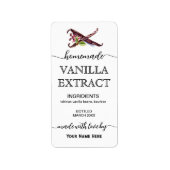 Étiquette Script Homemade Madagascar Vanilla Extract Label (Devant)