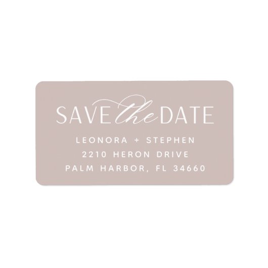 Étiquette Script lisse | Enregistrer l'adresse de retour de  (Devant)