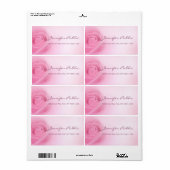 Étiquette Script manuscrit Moderne Rose Modèle (Feuille entière)