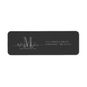 Étiquette Script manuscrit professionnel noir et blanc (Devant)