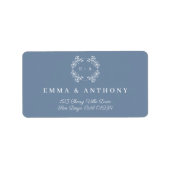 Étiquette Script Mariage de monogramme périphérique (Devant)