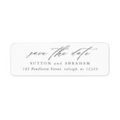 Étiquette Script minimal Enregistrer l'adresse de retour de  (Devant)