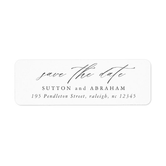 Étiquette Script minimal Enregistrer l'adresse de retour de  (Devant)