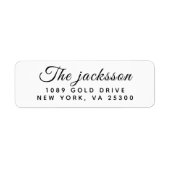 Étiquette Script minimaliste simple moderne (Devant)