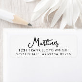 Étiquette Script minimaliste Typographie moderne Adresse de  (En situation)