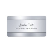 Étiquette Script moderne Argent élégant Modèle tendance (Devant)