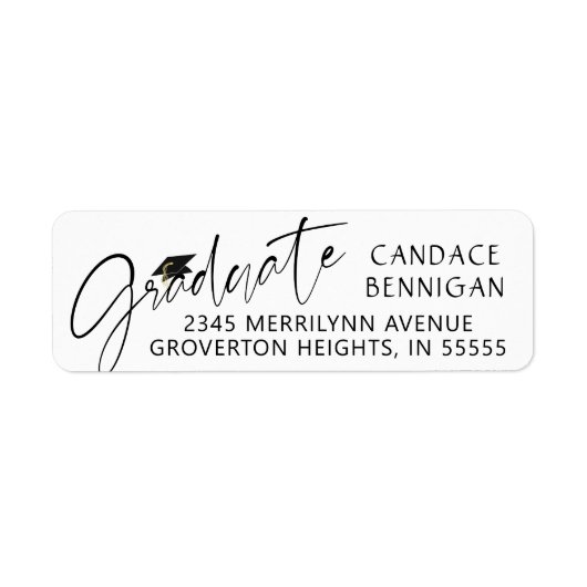 Étiquette Script moderne Casquette noir (Devant)