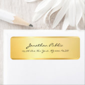 Étiquette Script moderne écriture manuscrite Faux Gold Éléga (En situation)