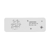 Étiquette script moderne remerciement (Devant)