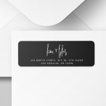 Script moderne simple noir mariage adresse de reto