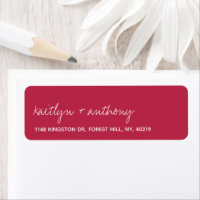 Script moderne Viva Magenta Mariage minimaliste