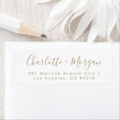 Étiquette Script personnalisé or moderne simple Mariage chic (En situation)