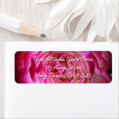 Étiquette Script photo rose rose chaud adresse personnalisée (En situation)