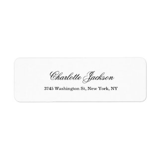Étiquette Script professionnel minimaliste blanc créatif