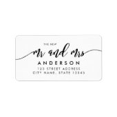 Étiquette Script Relax Le nouvel adresse M et Mme (Devant)