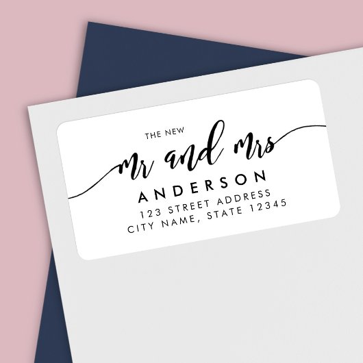Étiquette Script Relax Le nouvel adresse M et Mme