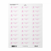 Étiquette Script rose 50 ans et Fabuleux Fête d'anniversaire (Feuille entière)
