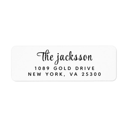 Étiquette Script Simple Et Moderne À Main Dessiné (Devant)