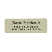 Étiquette Script Simple Et Moderne À Main Dessiné (Devant)