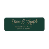 Étiquette Script simple et moderne esquissé à la main Emeral (Devant)