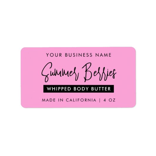 Étiquette Script tendance Rectangle de jarre de soins de la (Devant)