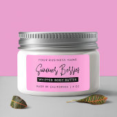 Étiquette Script tendance Rectangle de jarre de soins de la