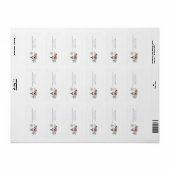 Étiquette Script unique élégant Noël Retour Adresse Lab (Feuille entière)