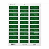 Étiquette Script vert or 2021 (Feuille entière)
