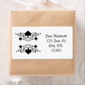 Étiquette Scroll de style tatouage Black Spades Thunder_Cove (En situation)
