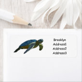 Étiquette Sea turtle cartoon (En situation)