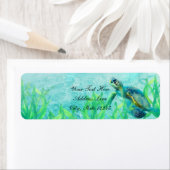 Étiquette Sea Turtle Ocean Beach Art Faire-part de mariage (En situation)