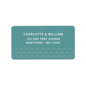 Étiquette Seafoam Waves Return Address (Devant)