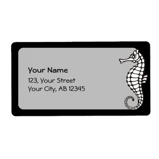 Étiquette Seahorse White (Devant)