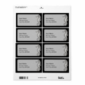 Étiquette Seahorse White (Feuille entière)