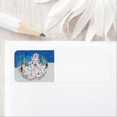 Étiquette Sealyham Terrier hiver (En situation)