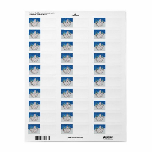 Étiquette Sealyham Terrier hiver (Feuille entière)