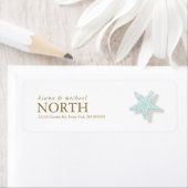 Étiquette Seam Beach Wedding Starfish ID837 (En situation)