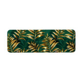 Étiquette Seamless pattern with golden ferns (Devant)
