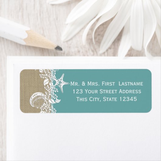 Étiquette Seashell et Starfish (En situation)