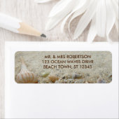 Étiquette Seashells Beach Sand Coastal Adresse de retour (En situation)