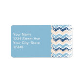 Étiquette Seashore Scribble ZigZag (Devant)