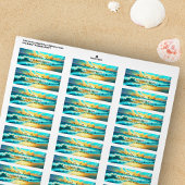 Étiquette Seaside Serenity Personnaliser Adresse de retour