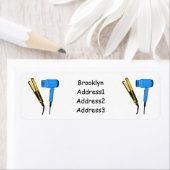 Étiquette Sèche-cheveux & lisseuse-cheveux illustration (En situation)