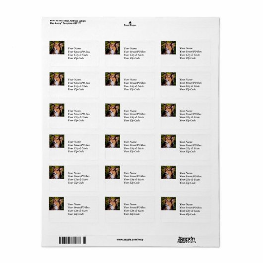 Étiquette secourir le chien (Feuille entière)