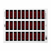 Étiquette secret de pointe noir (Feuille entière)