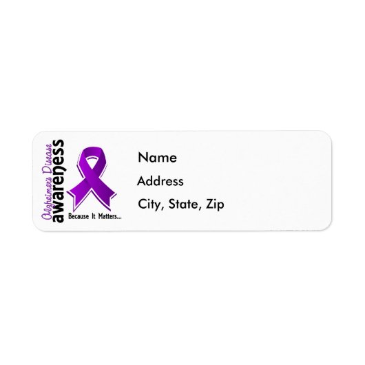 Étiquette Sensibilisation à la maladie d'Alzheimer 5 (Devant)